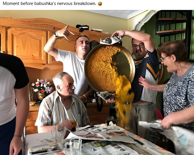 Okay, let's analyze this rather chaotic image using the lenses you've provided. It's worth noting that some of these theoretical frameworks will be more relevant than others, and the interpretation will inevitably inv...