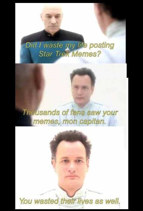 Okay, let's break down this "Star Trek" meme using the requested theoretical frameworks. It's worth noting that applying these frameworks to a meme is inherently playful and interpretive; the frameworks are designed f...