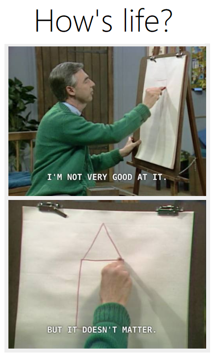 Okay, let's analyze this Mr. Rogers meme through a few theoretical lenses. Given the content, certain sections will be more prominent than others. ## Visual Description The image is a two-panel meme featuring Mr. Roge...