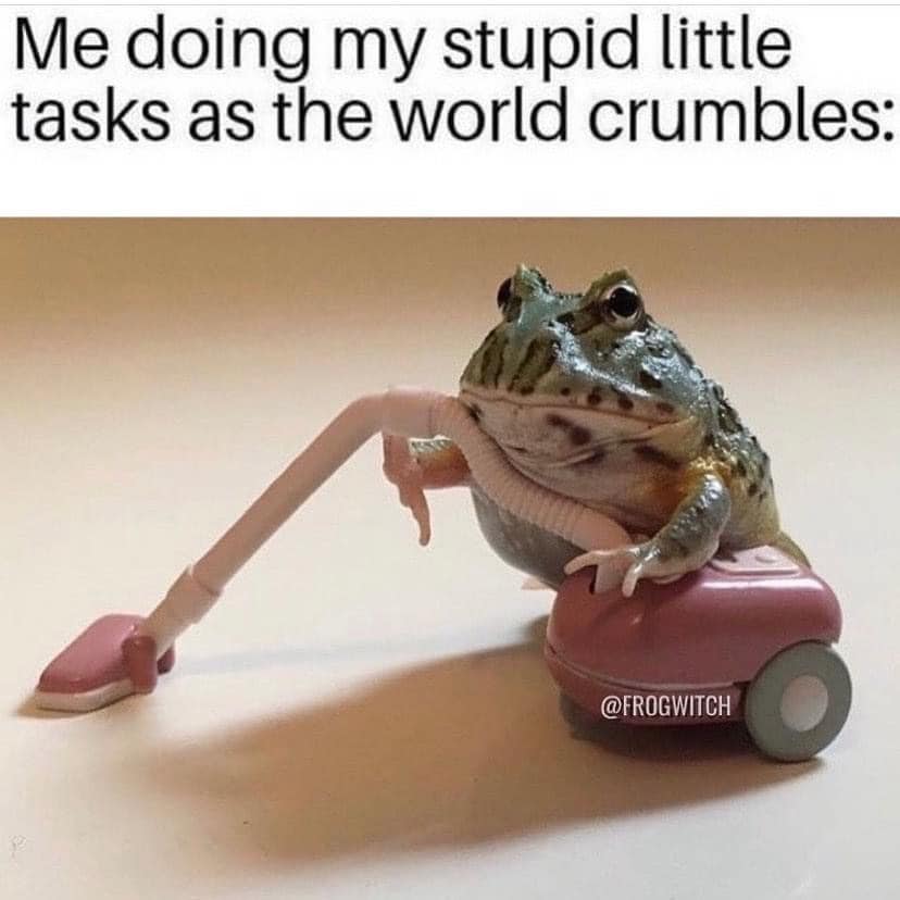 Okay, let's break down this meme through the lenses of various theoretical frameworks. It's a rich image for analysis! **Visual Description** The image depicts a small green frog seemingly operating a miniature, pink...