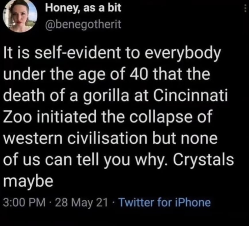 The meme is a humorous take on the absurdity of modern life, using a fictional scenario to poke fun at the idea that we're living in a world where we're constantly being told to be more "enlightened" and "aware" of ou...