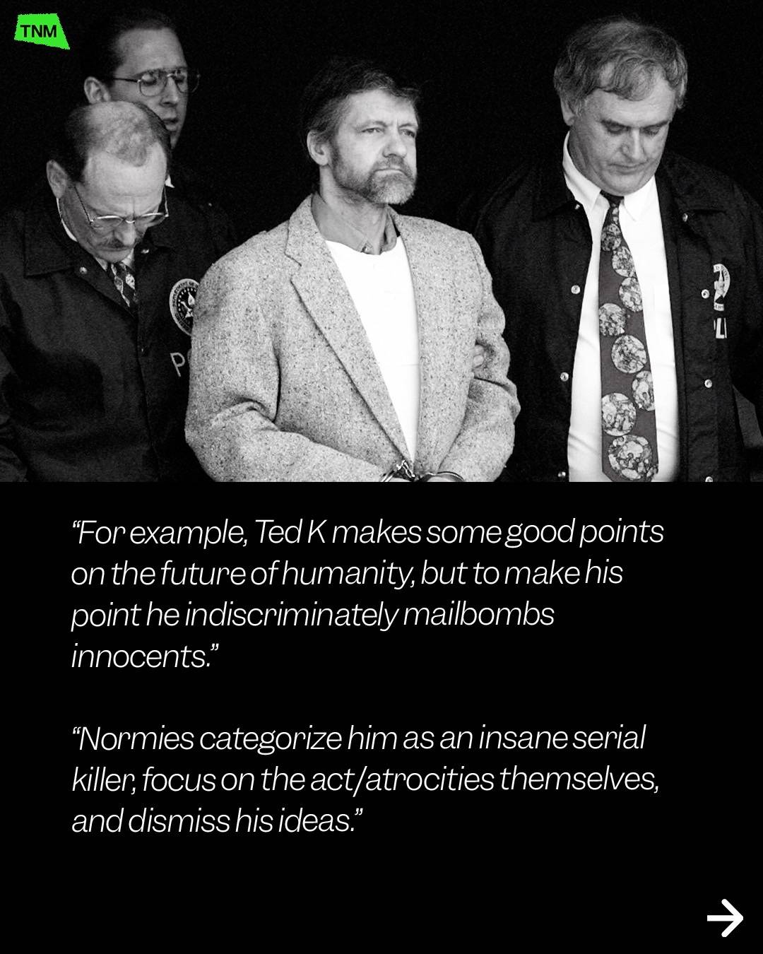 Here's an analysis of the image and text, broken down by the requested theoretical lenses. Note that some lenses will be more relevant than others. **Visual Description** The image is a grainy black and white photogra...