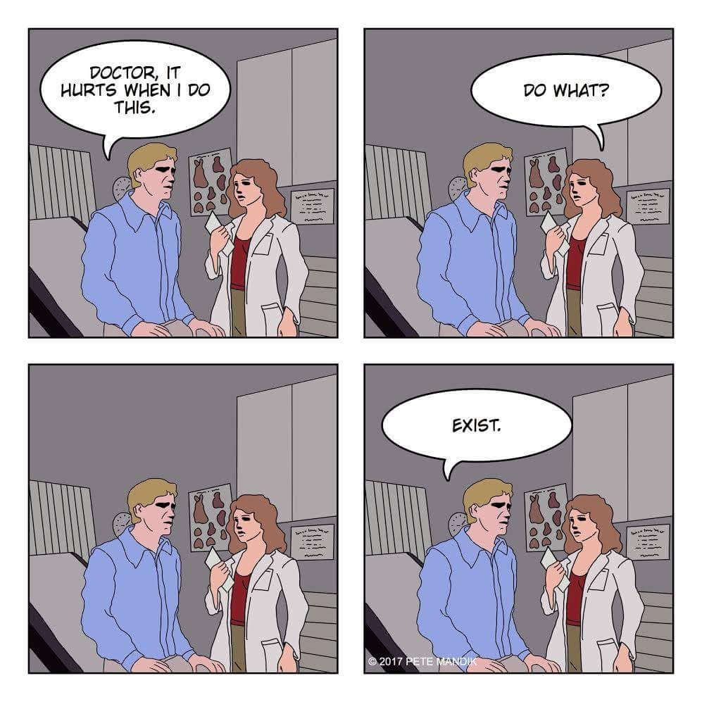 Okay, let's break down this comic strip through the lenses you've requested. It's a surprisingly rich little piece for analysis. ## Visual Description The comic consists of four panels, drawn in a simplistic, slightly...