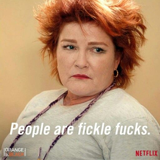 Here's an analysis of the image of Lorraine from *Orange is the New Black*, broken down into sections as requested, focusing on how the image and quote lend themselves to different theoretical frameworks. **Visual Des...