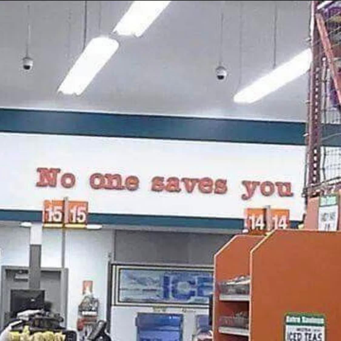 Okay, let's break down this image with the requested theoretical lenses. It's a strong image that lends itself well to several interpretations. ## Visual Description The image depicts the interior of a convenience sto...