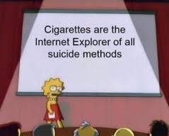 Okay, let's break down this image – a screenshot from *The Simpsons* with a rather startling statement on a presentation screen – through the lenses of various theoretical frameworks. **Visual Description** The image...