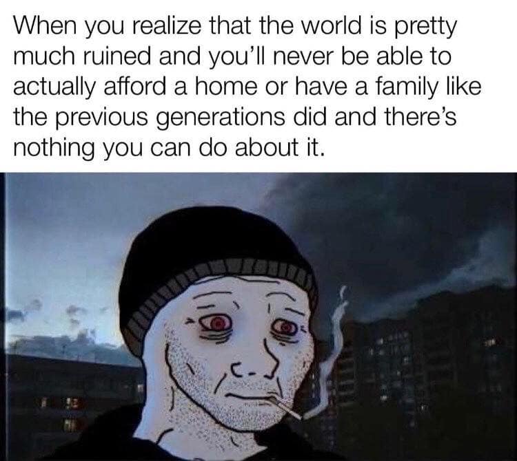 Okay, let's break down this meme through the lenses of several theoretical frameworks. It's a bleak image, and its simplicity lends itself to various interpretations. **Visual Description** The meme consists of a dark...