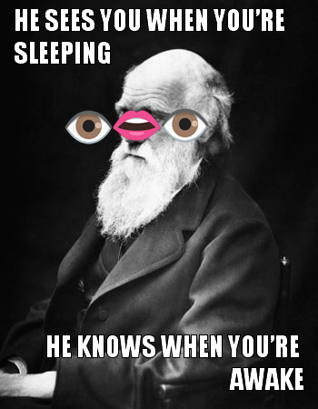 Okay, here's an analysis of the image, broken down into sections as requested, addressing the relevant theoretical lenses. ## Visual Description The image depicts a portrait of Charles Darwin, the 19th-century natural...