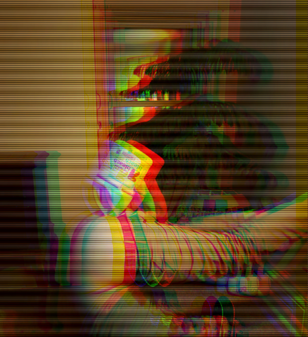 Okay, here's an analysis of the image, broken down into sections as requested. Because of the heavy distortion of the image, many interpretations are speculative, but I'll lay out how the visual elements *suggest* rea...