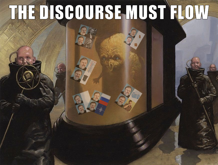 Okay, let's break down this image with the requested analytical lenses. It’s a complex piece, leaning heavily into satirical/political commentary, and ripe for different theoretical interpretations. **Visual Descripti...