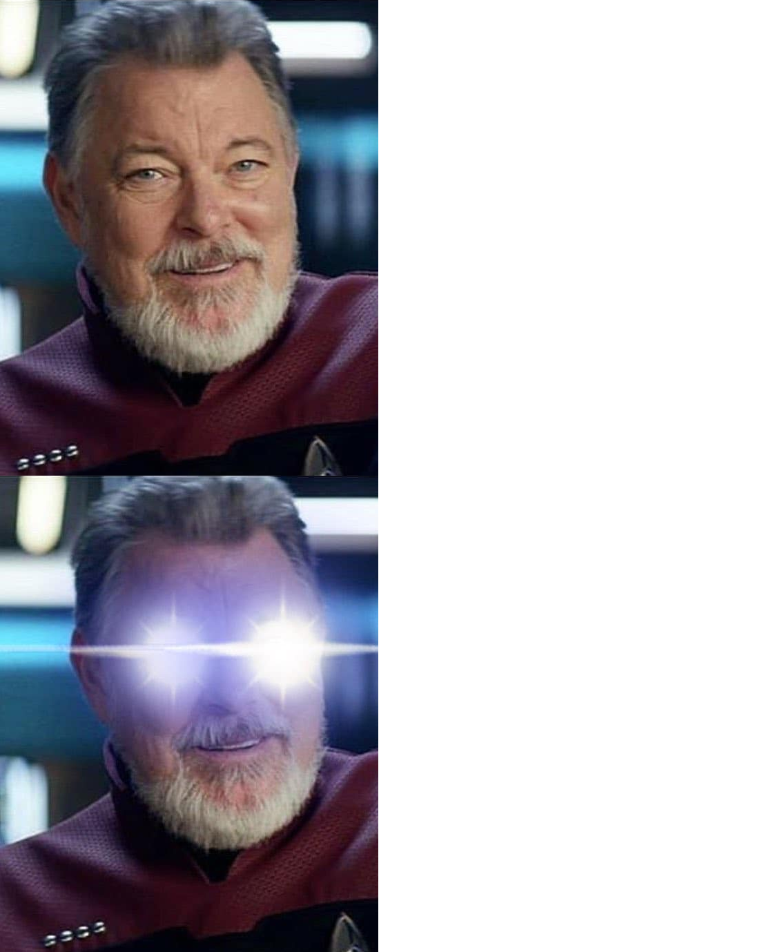 Okay, here's an analysis of the image using the requested theoretical lenses. Some lenses won't apply strongly, so those sections will be brief. ## Visual Description The image is a two-panel meme format featuring Pat...