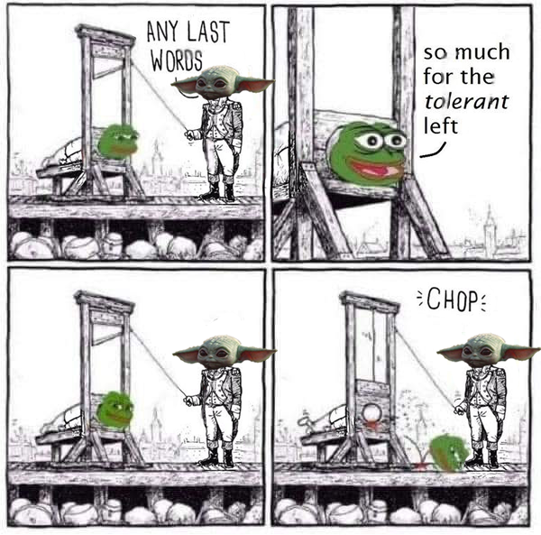 Okay, let's break down this meme using the frameworks you requested. It's a loaded image, relying heavily on internet subculture and referencing historical events, so these analyses will be complex and potentially lay...