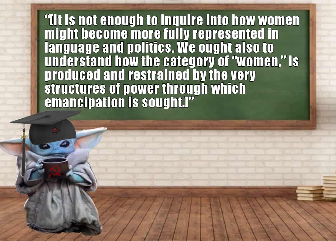 Okay, let's break down this image through several theoretical lenses. **Visual Description** The image is a digitally manipulated composition. It features Grogu (Baby Yoda from *The Mandalorian*) positioned as a profe...