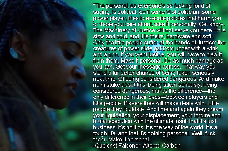 Okay, let's break down the image and text, applying the requested theoretical frameworks where appropriate. ## Visual Description The image is a striking portrait of a person with heavily augmented, cyberpunk-style cy...