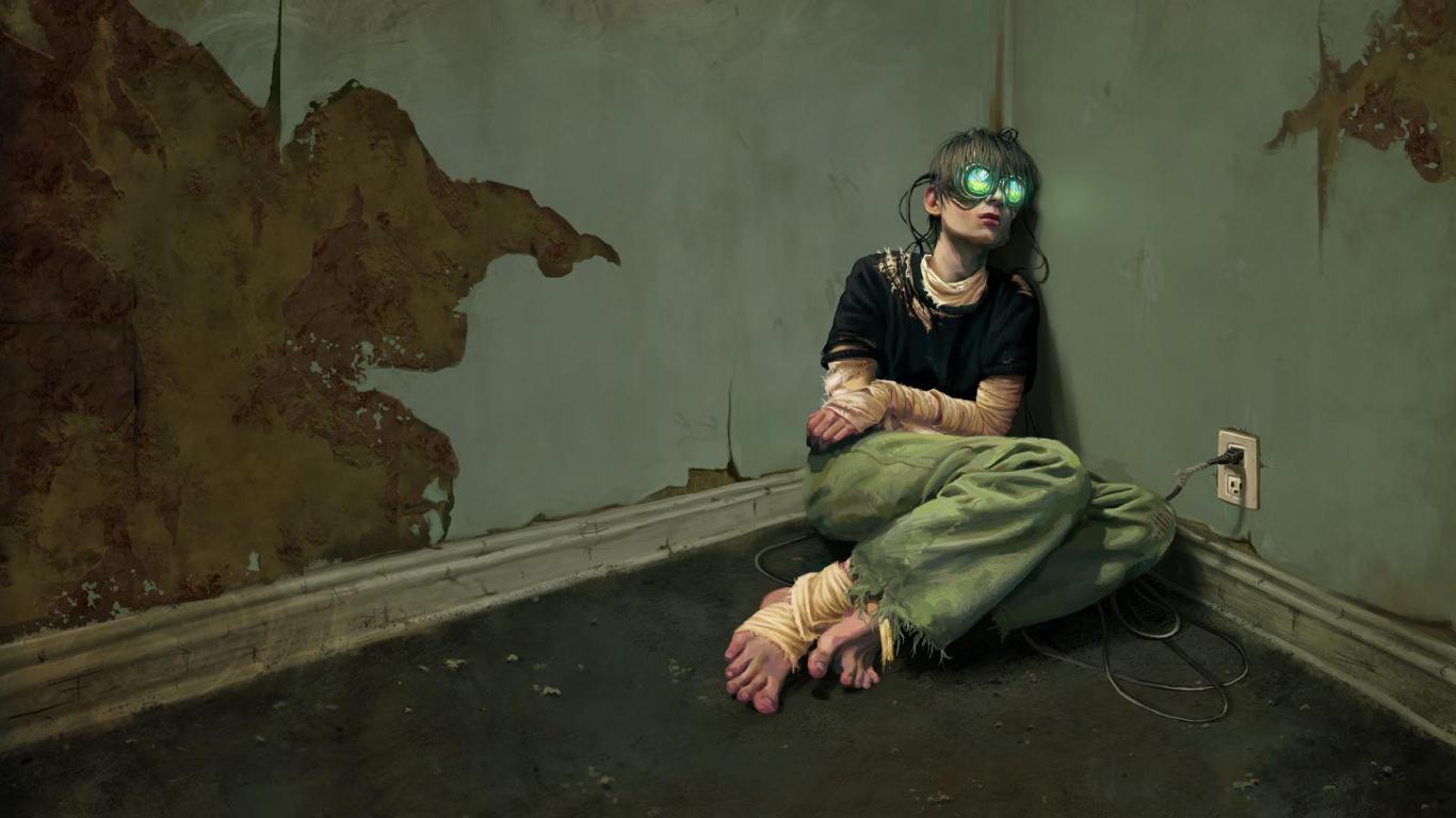 Okay, here's an analysis of the image broken down into the requested sections. It's a visually and thematically potent image, so each section is potentially quite rich. **Visual Description** The image depicts a young...