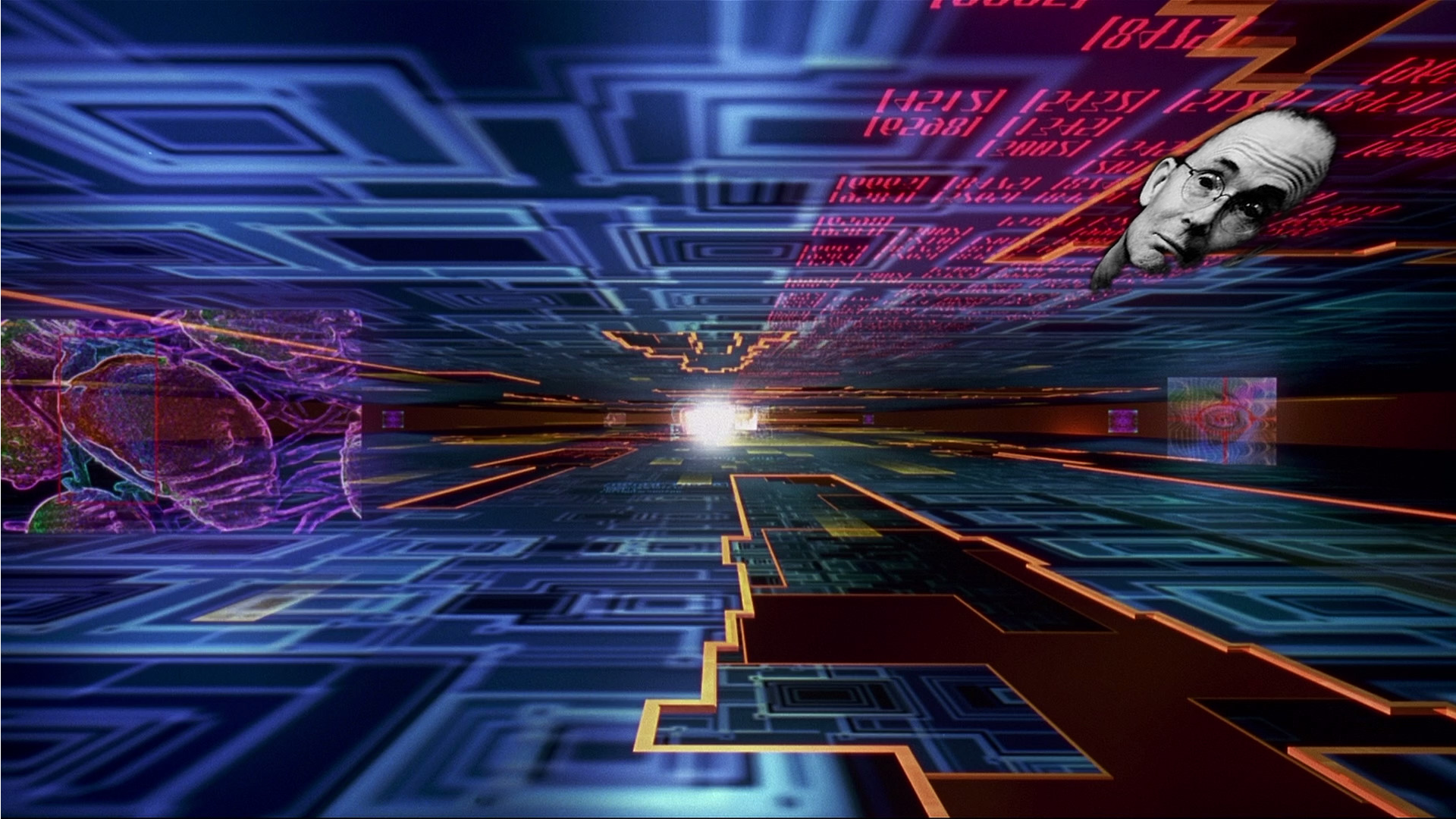 Okay, let's break down this complex image across several theoretical lenses. It’s a visually dense image, lending itself well to multiple interpretations. **Visual Description** The image presents a highly stylized, f...