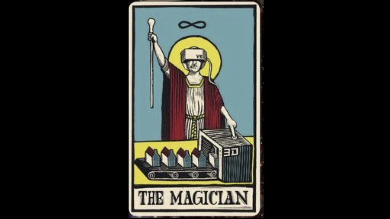 Okay, let's break down this image of "The Magician" tarot card, applying the requested theoretical lenses. It's worth noting that interpretation will be subjective, and these lenses offer frameworks, not definitive an...
