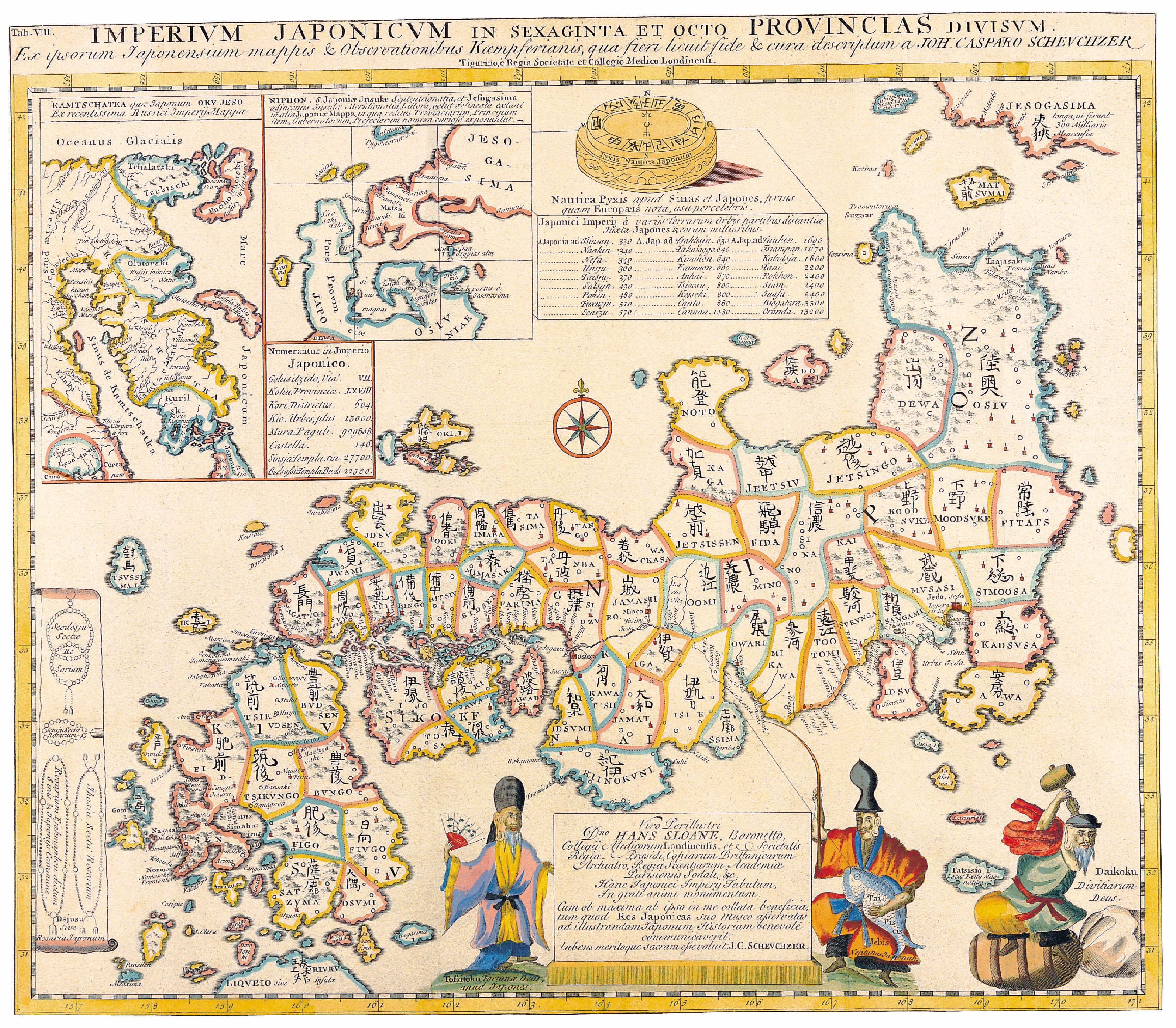 Okay, let's break down this 17th-century map of Japan (titled "Imperium Japonium in Sexaginta et Octo Provincias Divisum") through the lens of the requested theoretical frameworks. It's a rich image ripe for such anal...