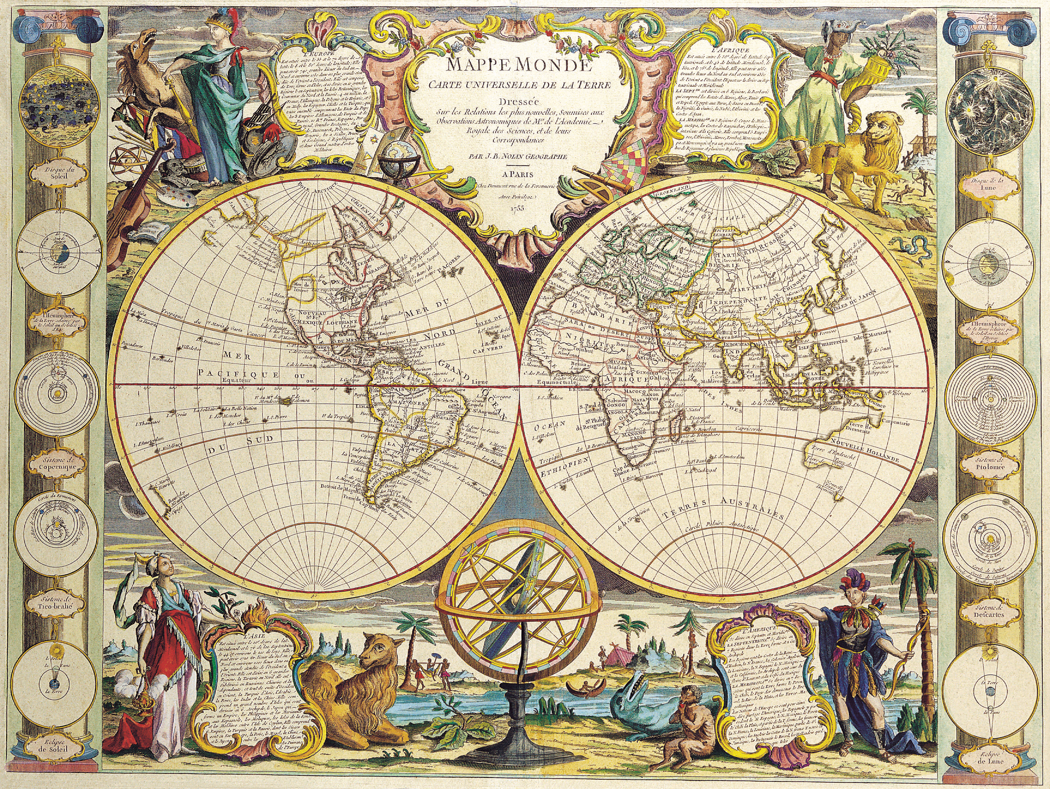 Okay, let's break down this fascinating 17th-century world map through several critical lenses, as requested. Given the nature of the image, not all of the requested lenses will be equally applicable or yield deeply n...
