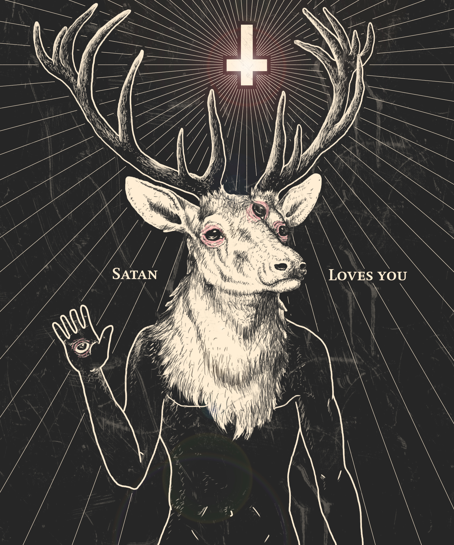 Okay, let's break down this intriguing image using the requested theoretical frameworks. **Visual Description** The image is a striking, high-contrast illustration resembling a woodcut or etching style. It depicts a h...