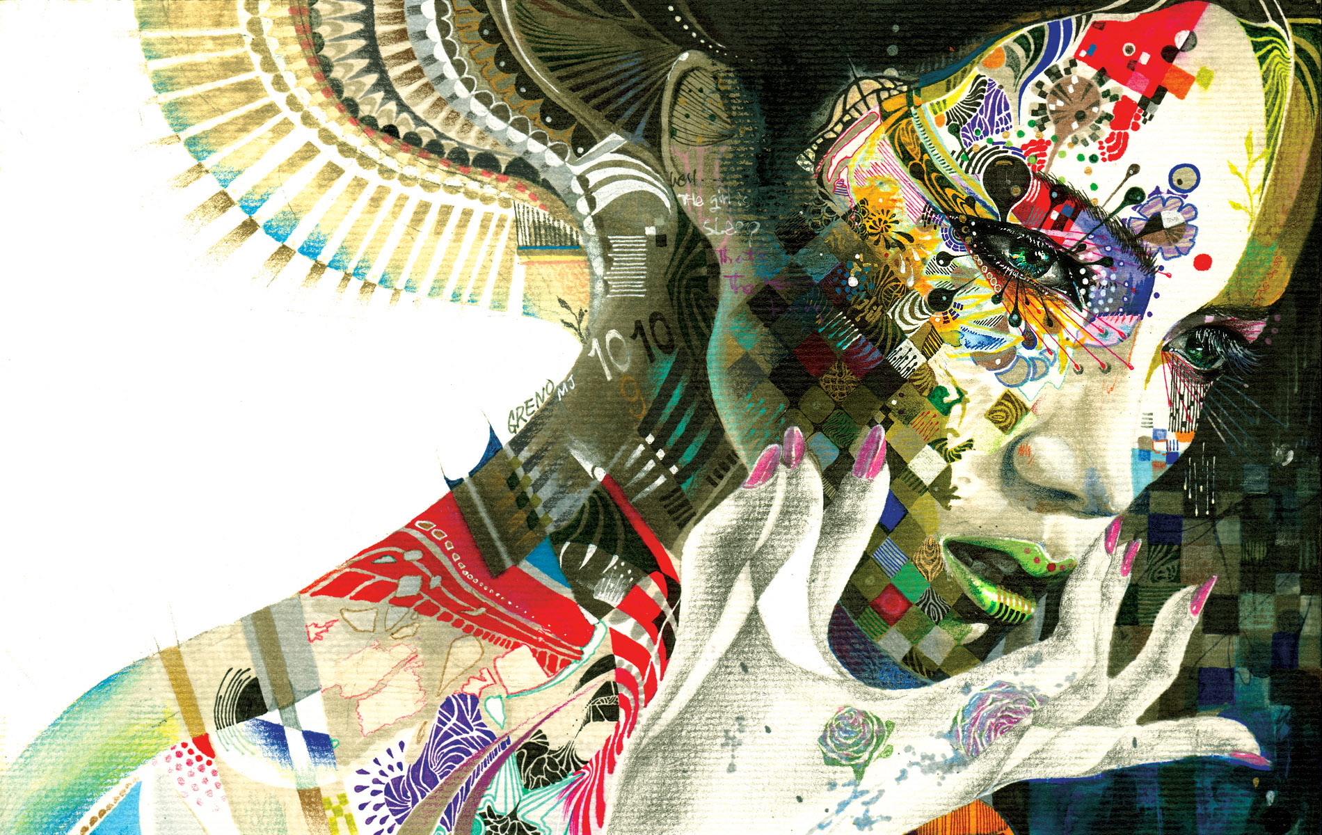 Okay, let's break down this fascinating image across several critical lenses. It's a complex piece, and a comprehensive analysis will be fairly lengthy, so I'll aim for depth within each section. **Visual Description*...