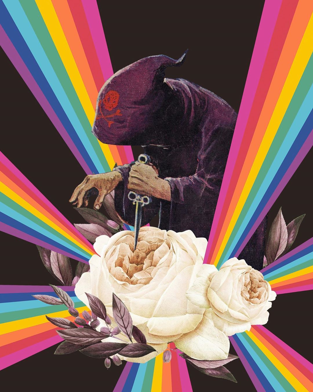 Okay, let's break down this complex image through the requested theoretical lenses. It's a rich piece with considerable symbolism, lending itself to multiple interpretations. ## Visual Description The image is a digit...