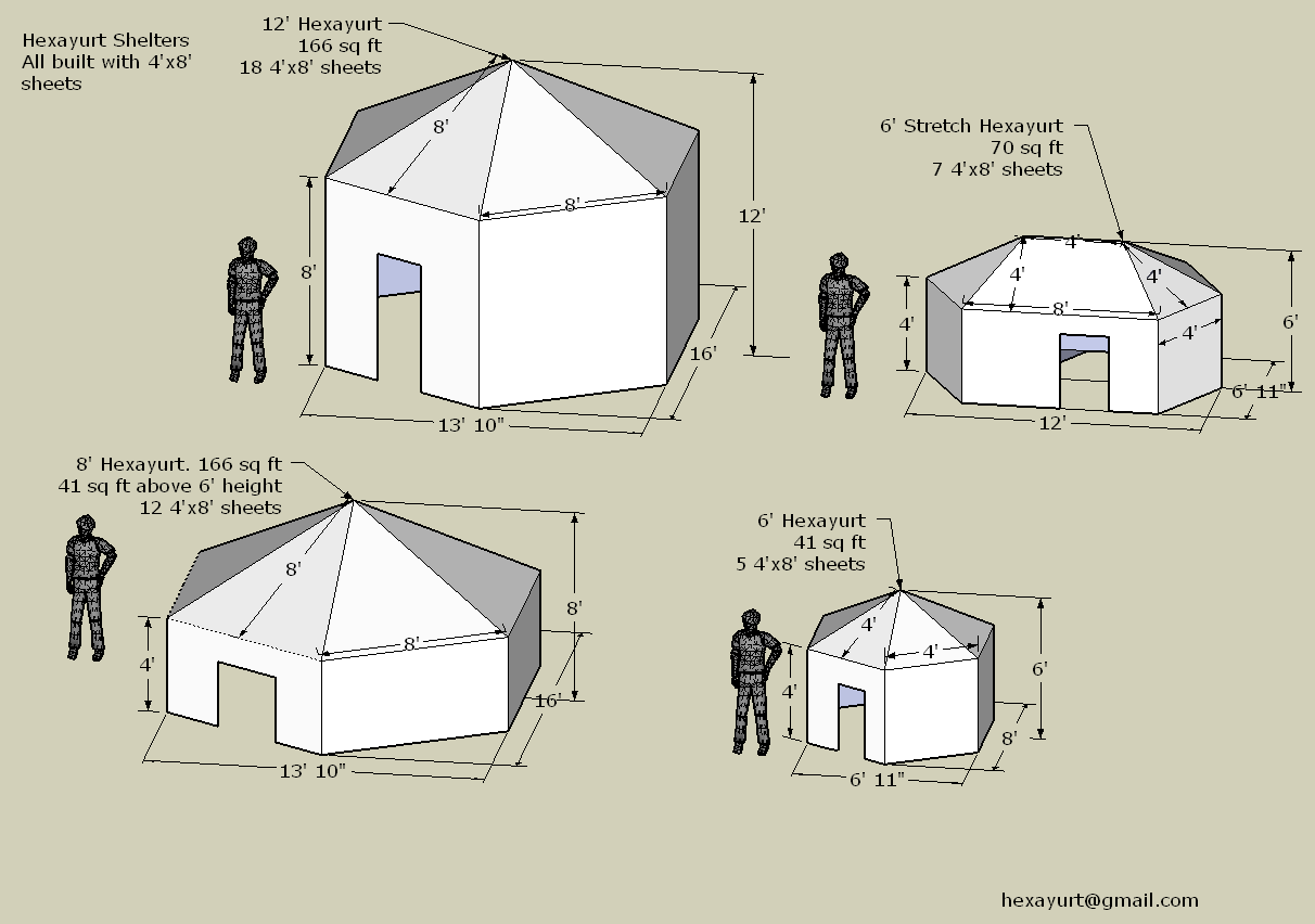 Okay, let's break down this image of Hexayurt shelters through the lenses you've requested. Given the image primarily depicts architectural designs for temporary shelters, some of these theoretical frameworks will be...