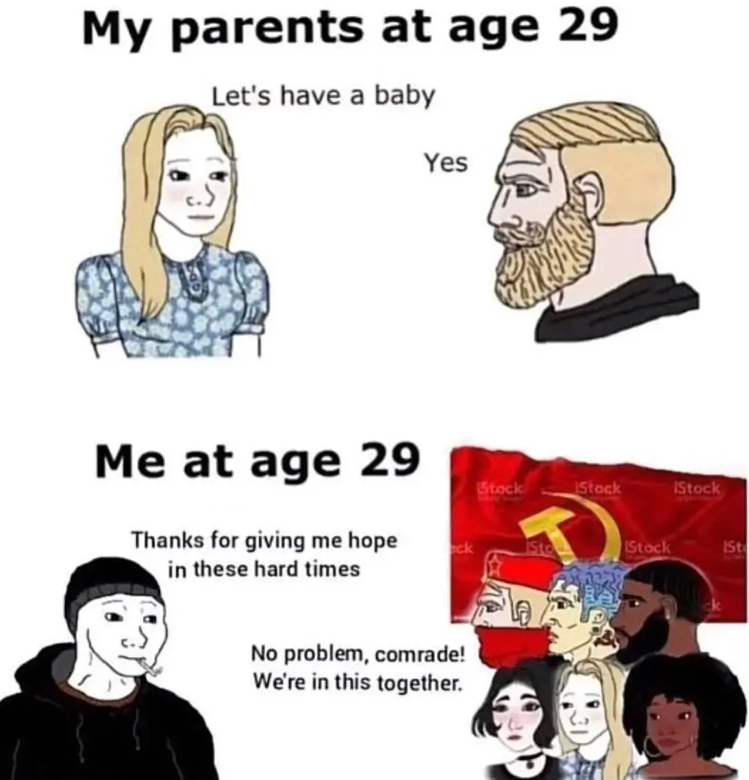 Okay, let's break down this meme using the requested theoretical frameworks. It's a fairly dense piece of internet humor, laden with cultural references and generational anxieties, so each section will be fairly detai...