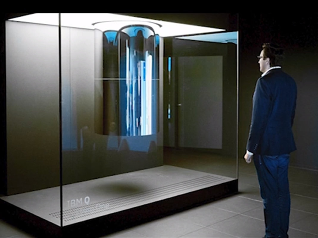 Okay, let's break down this image through the requested theoretical lenses. **Visual Description** The image depicts a strikingly modern installation, likely within a museum or gallery setting. A clear, rectangular gl...