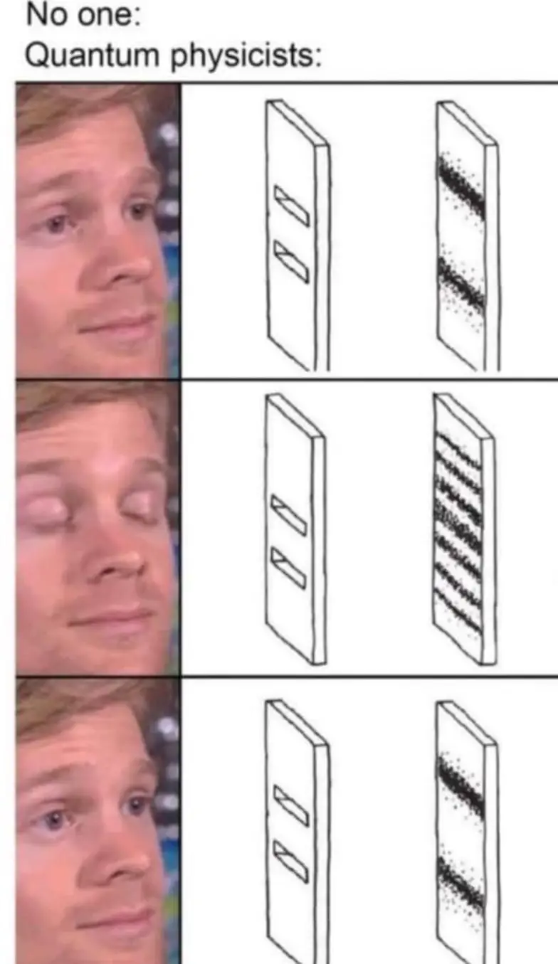 Okay, let's break down this meme through several theoretical lenses. It's a fun example of how seemingly simple internet content can be quite layered when examined critically. **Visual Description** The meme is a thre...