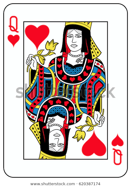 Here’s an analysis of the image of the Queen of Hearts playing card, broken down into the requested theoretical sections where applicable. **Visual Description** The image depicts a stylized illustration of the Queen...