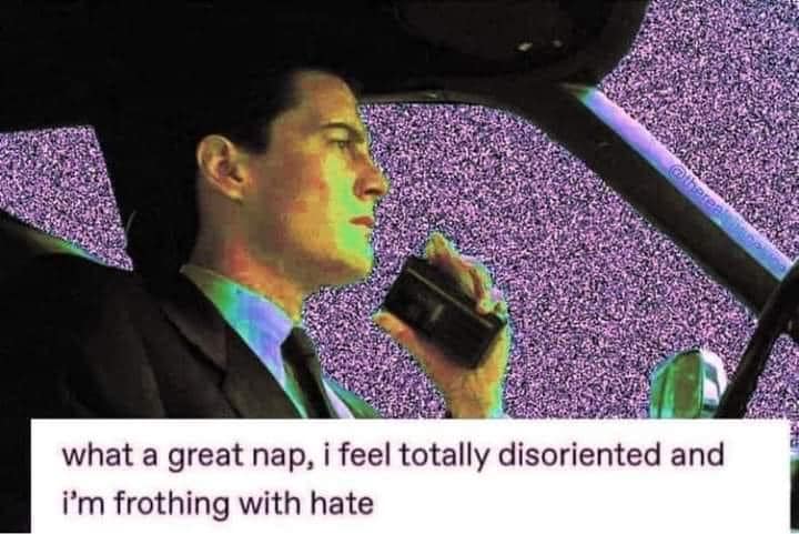 Okay, let's break down this meme with the requested analytical lenses. It's a complex image and text pairing, so it offers fertile ground for theoretical exploration. ## Visual Description The image depicts a screen c...