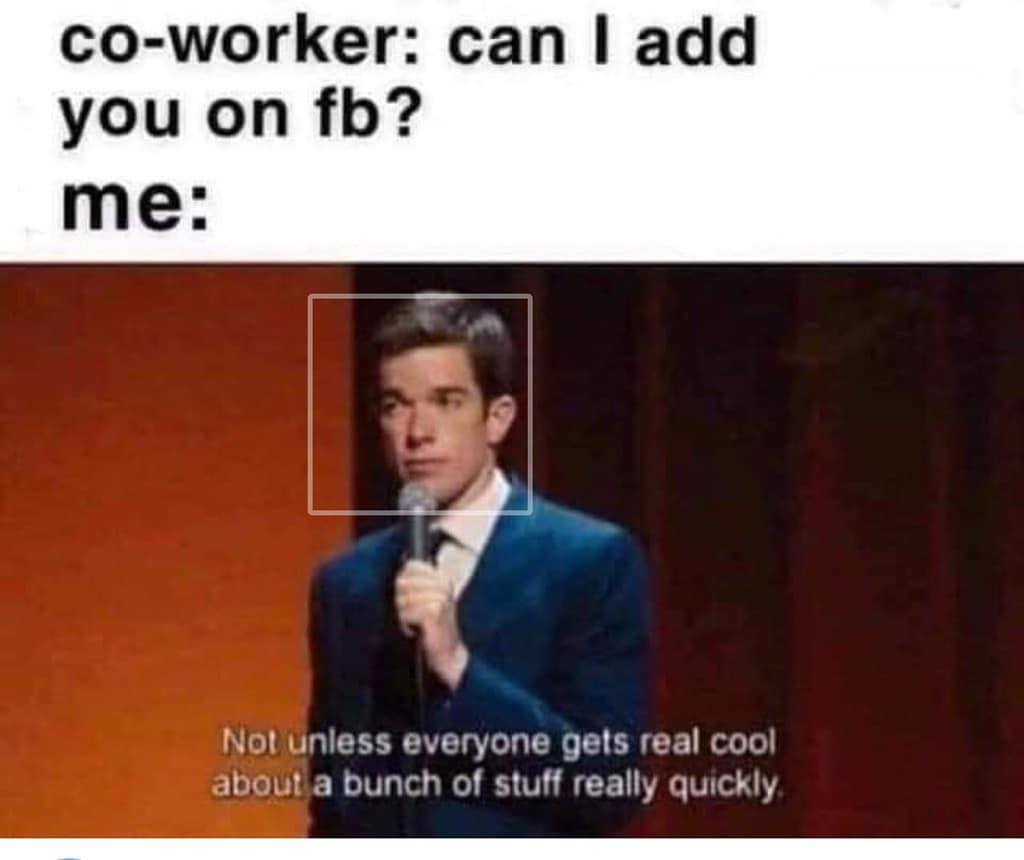 Okay, let's break down this meme through a variety of theoretical lenses. ## Visual Description The image is a meme consisting of text over an image of stand-up comedian John Mulaney. The top text reads "co-worker: ca...
