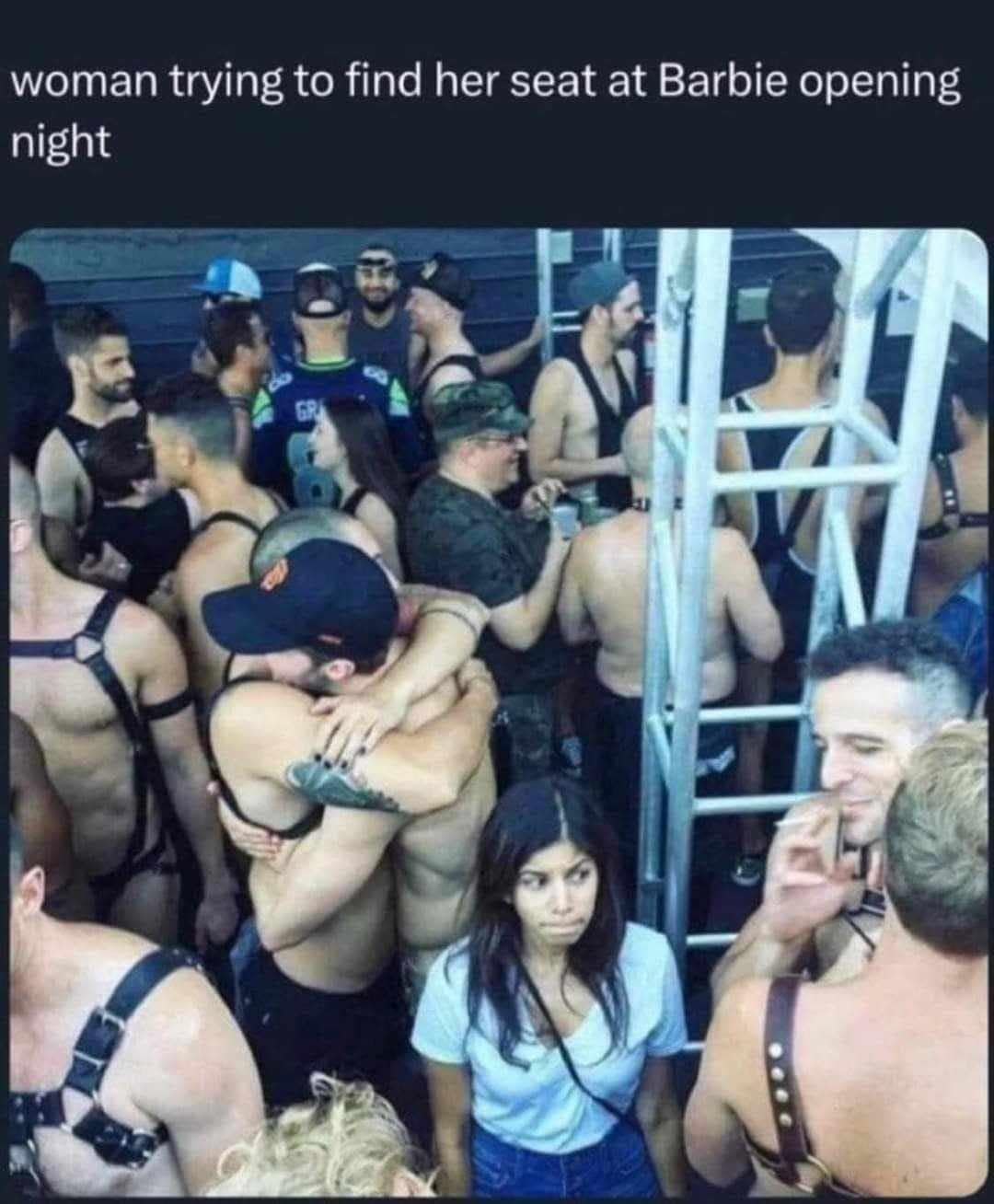 Okay, let's break down this image with the requested analytical frameworks. It's important to note that applying these lenses is interpretive, and there's room for varied readings. The image is loaded with potential m...