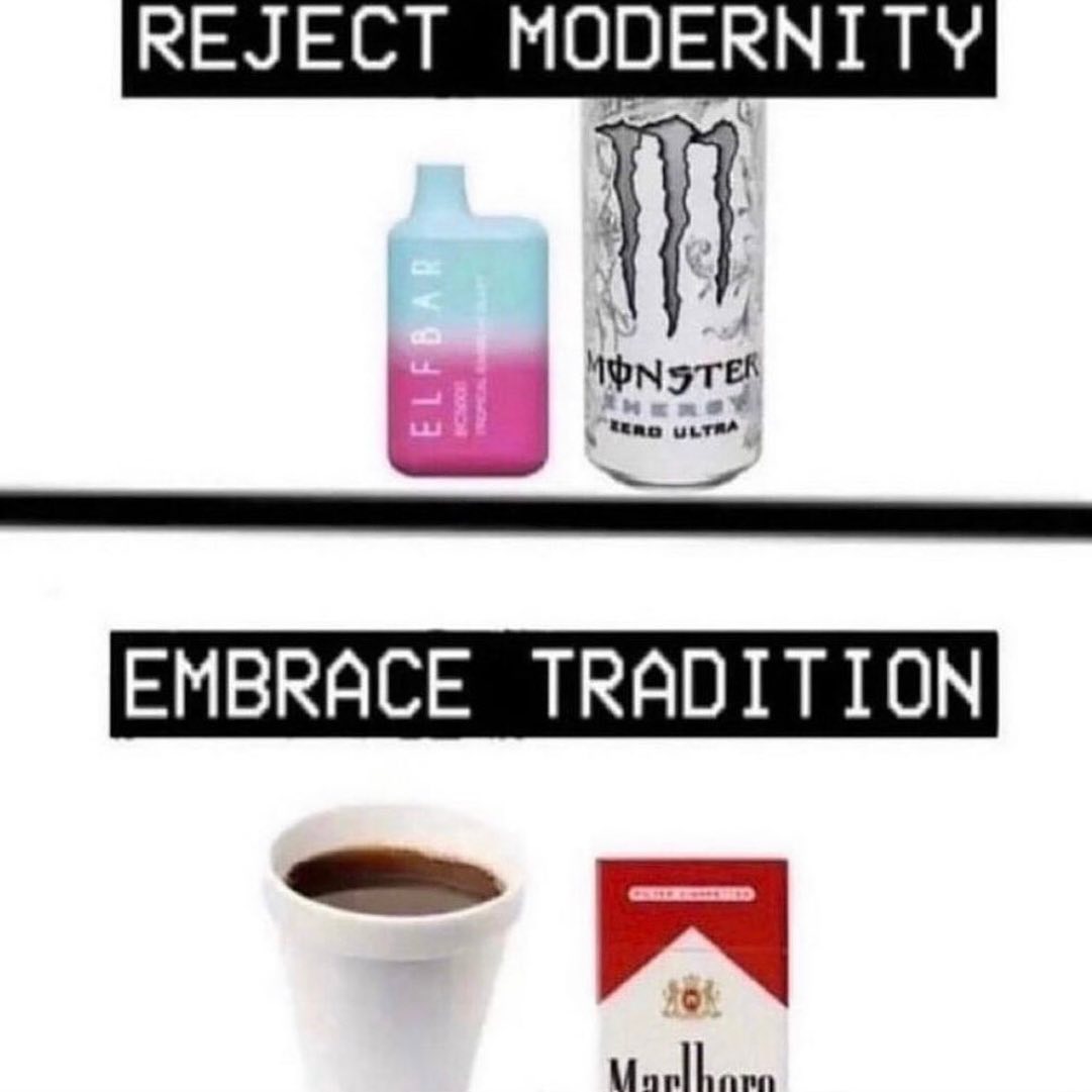 Okay, let's break down this image through the lenses you've requested. It’s a fairly loaded image making a statement about modernity, tradition, and consumerism. **Visual Description** The image is a split screen/dipt...