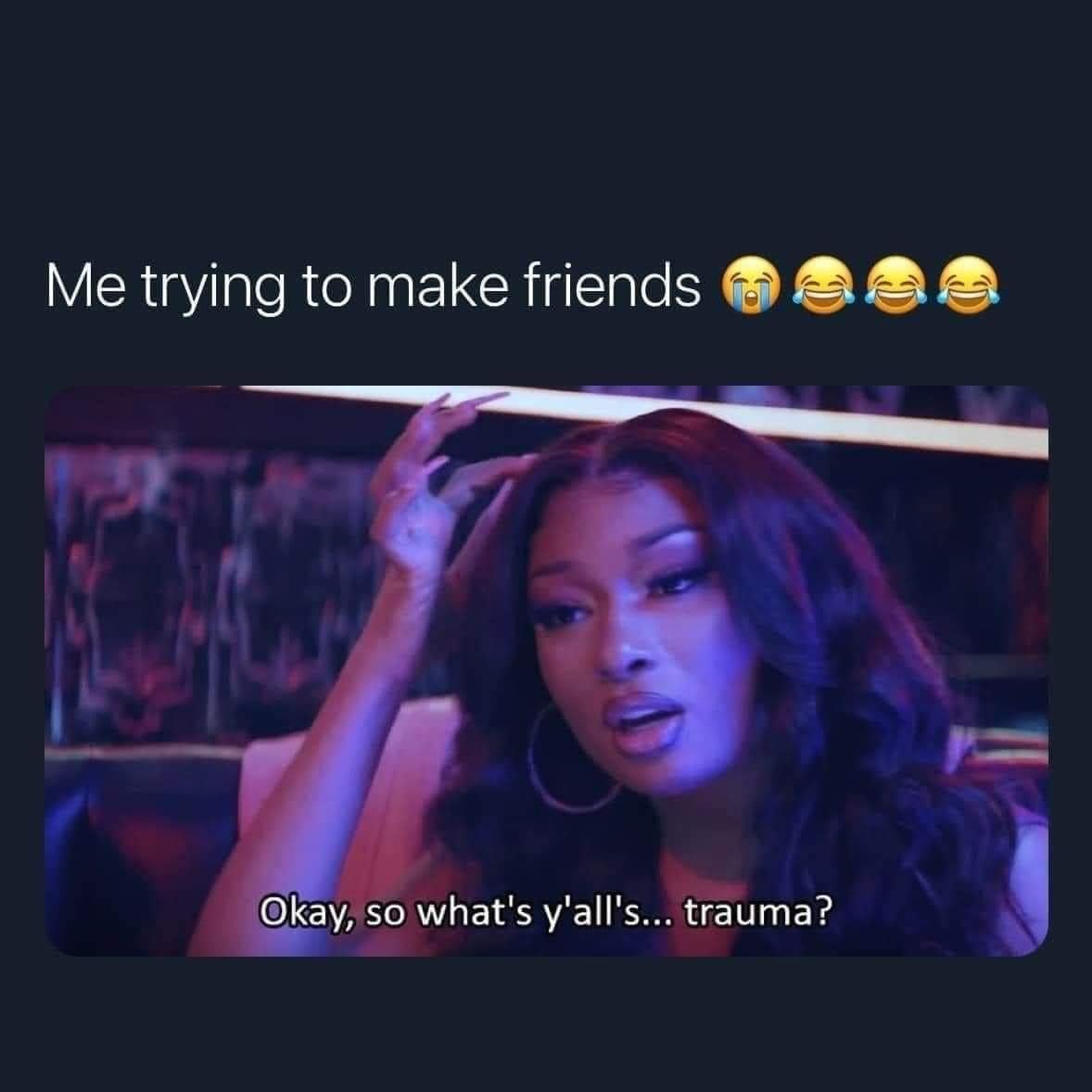 Okay, let's break down this meme image using the frameworks you've provided. **Visual Description** The image is a screenshot from what appears to be a reality TV show or talk show. A Black woman, likely the subject o...