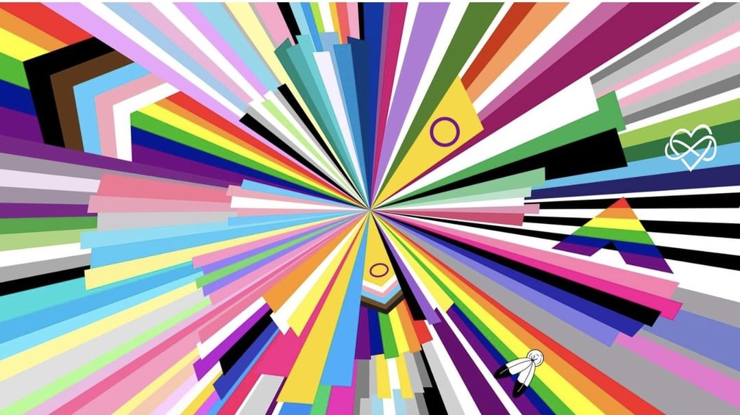 Okay, let's break down this image through the requested theoretical lenses. Given the vibrant and complex nature of the image, particularly the use of flag motifs, several of these lenses are highly applicable. ## Vis...