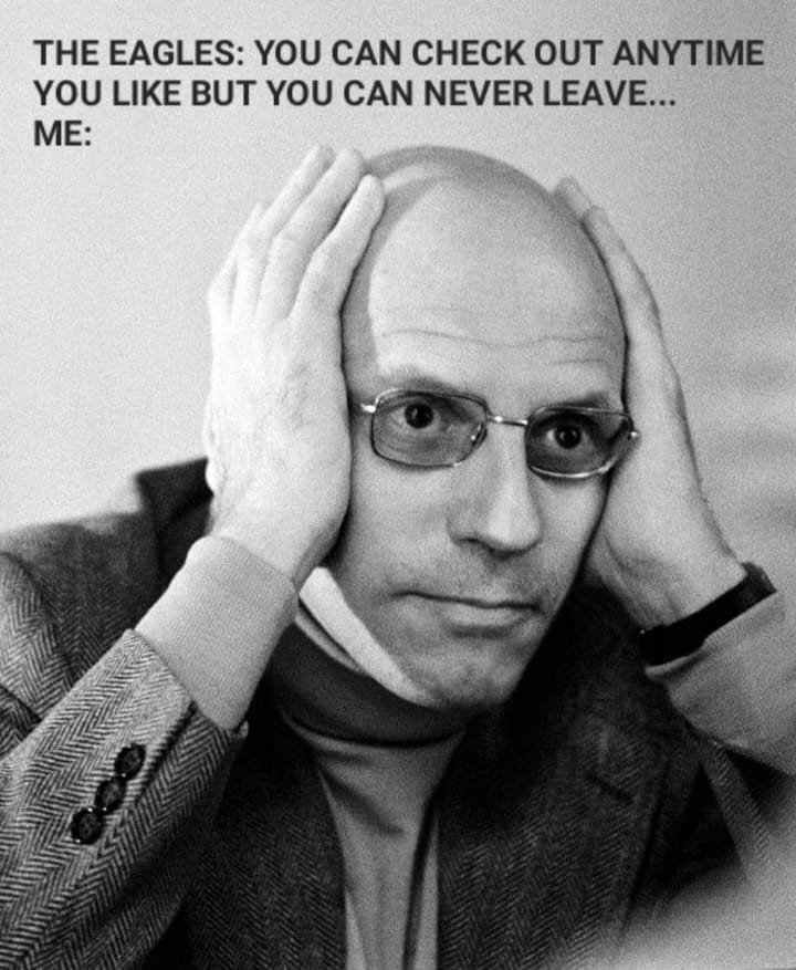 Okay, let's break down this image and its text pairing through the lenses of the requested theoretical frameworks. **Visual Description** The image is a black and white portrait of a man, who appears to be Michel Fouc...