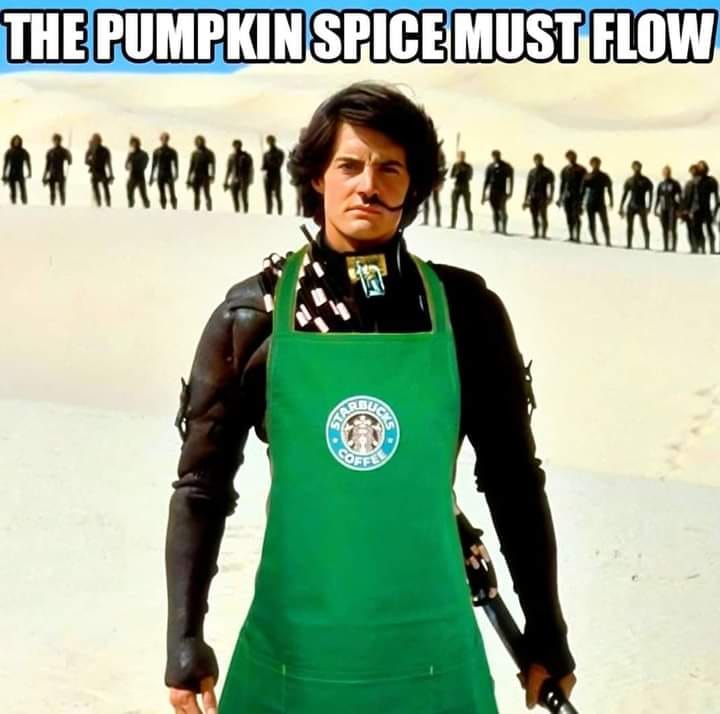 Okay, let's break down this meme through various critical lenses. It's a richly layered image for analysis! ## Visual Description The image is a meme that digitally alters a scene from the 1984 film *Dune*. Specifical...