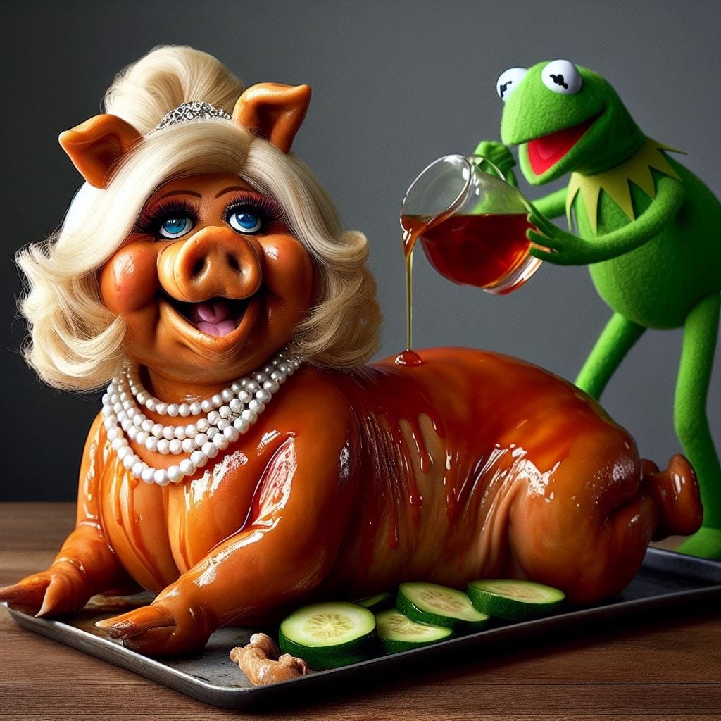 Okay, here's an analysis of the image, broken down into the requested sections where applicable. This is a provocative image, and as such, many interpretive lenses are fitting. ## Visual Description The image depicts...