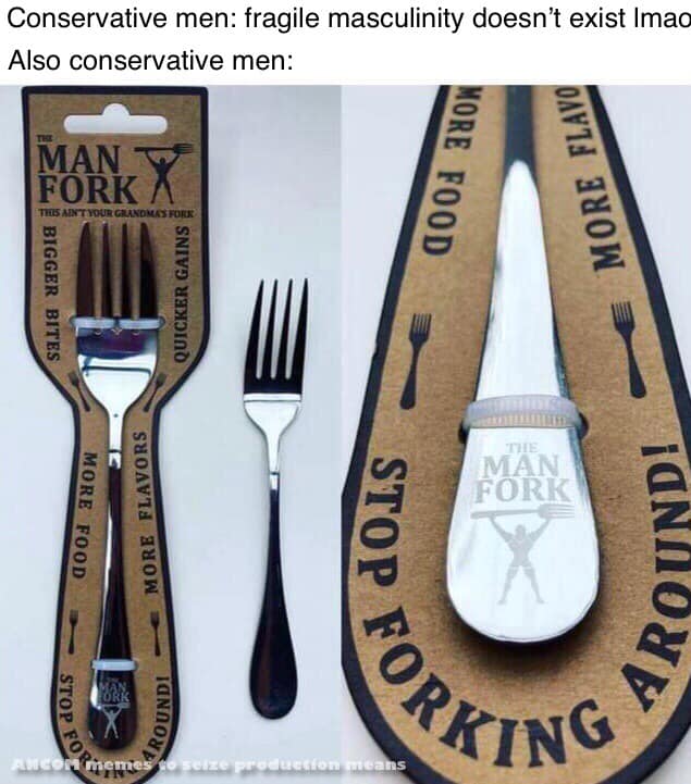 Okay, here's an analysis of the image, broken down into the sections you requested. I'll indicate when a section isn't particularly applicable. ## Visual Description The image shows a packaged product: "The Man Fork"....