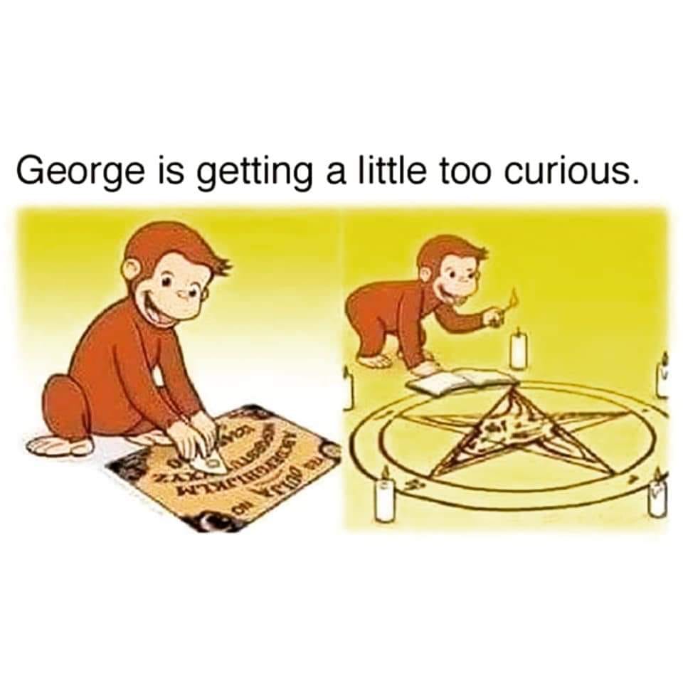 Okay, let's break down this meme featuring Curious George in a decidedly un-Curious-George-like situation, through the lenses you've requested. It's a surprisingly rich image for analysis! **Visual Description** The m...