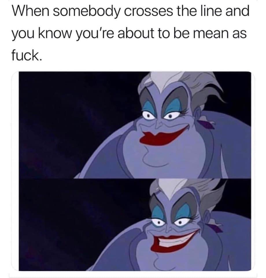 Here's an analysis of the meme, broken down into relevant theoretical frameworks. I'll omit sections that don't strongly apply. **Visual Description** The meme features a double panel image of the Disney villain Ursul...