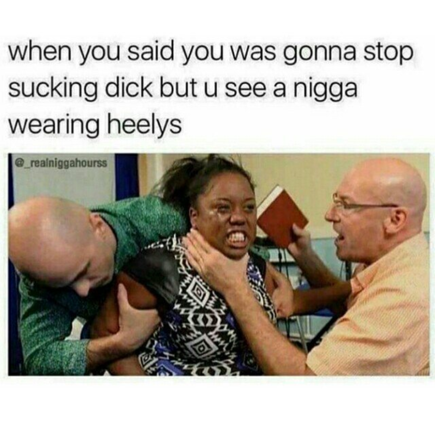 Okay, let's break down this meme using the requested theoretical frameworks. **Please be warned**: This meme contains highly offensive language and depicts a scenario with problematic implications. The analysis below...