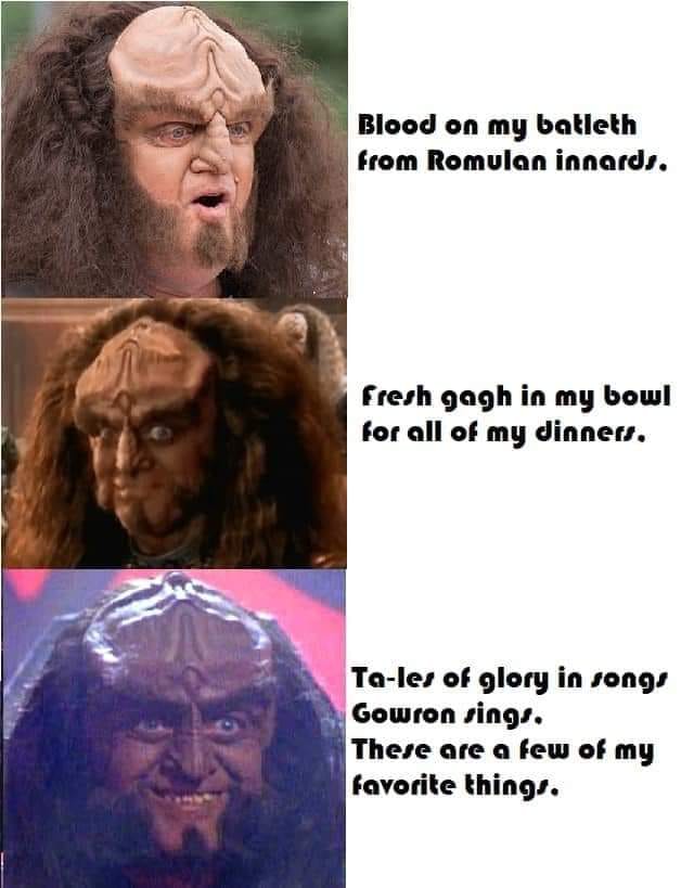 Okay, let's break down this meme featuring Gowron, the former Klingon Chancellor, using the requested theoretical frameworks. It’s a… unique specimen, demanding a layered analysis. **1. Visual Description** The image...