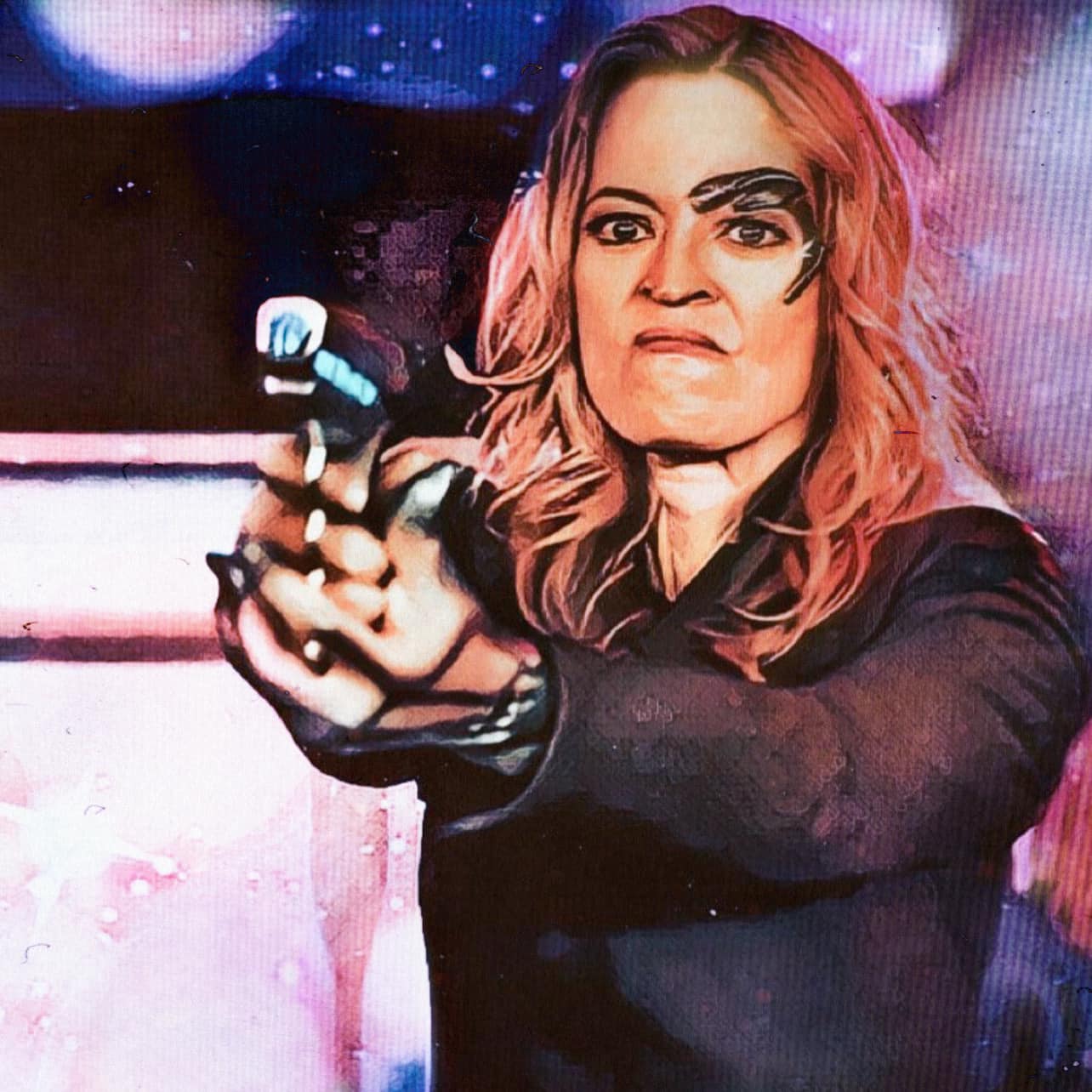 Okay, here's an analysis of the image, broken down into sections addressing the requested theoretical frameworks. Given the nature of the image (a digital illustration appearing to depict a character from a sci-fi set...