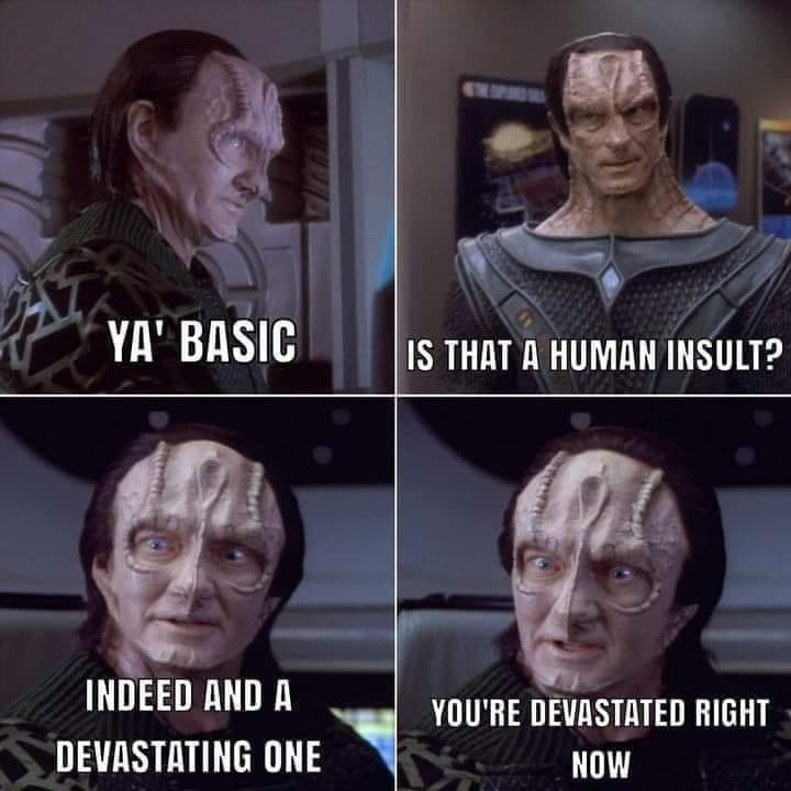 Okay, let's break down this meme featuring the Vulcan Ambassador Spock from *Star Trek: First Contact* through a few different theoretical lenses. **Visual Description** The meme is a four-panel format, using screensh...