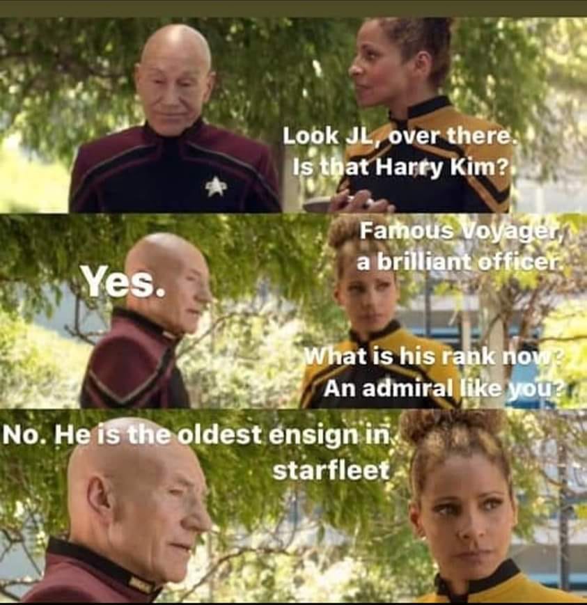 Okay, let's break down this *Star Trek* meme using the lenses you've requested. It's important to note that applying these frameworks to a meme can sometimes be a bit of a stretch, but it's a useful exercise in critic...