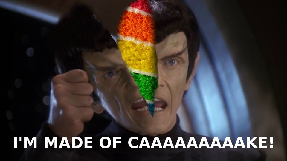 Okay, let's break down this image with the requested theoretical lenses. It's a... unique one! **Visual Description** The image is a digitally altered still from a *Star Trek* scene, featuring Spock, the Vulcan scienc...