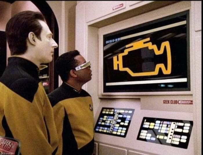 Okay, here's an analysis of the image, broken down into sections as requested. It is important to note that applying these theoretical frameworks to a comedic image from a sci-fi television show is somewhat playful; h...